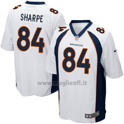 Maglia NFL Game Denver Broncos Sharpe Bianco